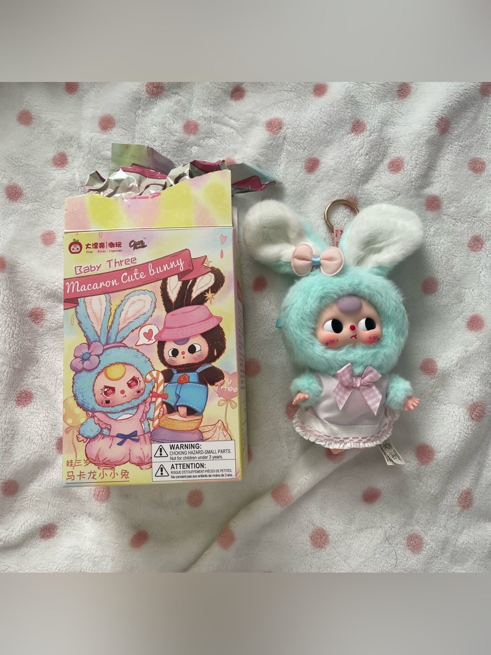 baby three macaron cute bunny blind box